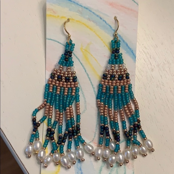 Jewelry - Hand beaded earrings